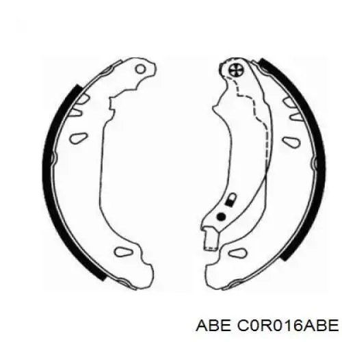 Задние барабанные колодки C0R016ABE ABE