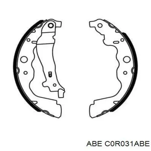 Zapatas de frenos de tambor traseras C0R031ABE ABE