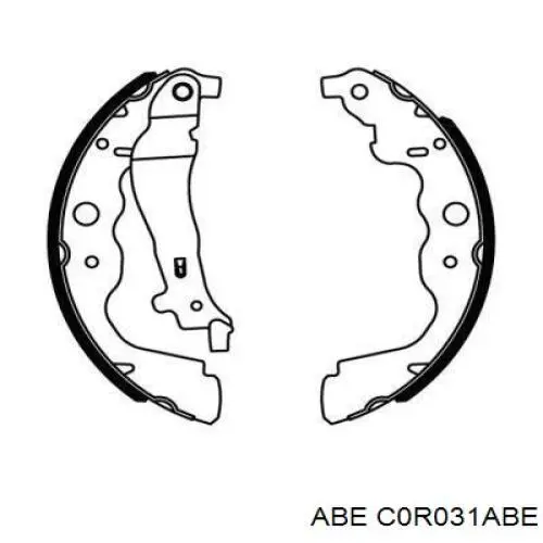 Купить C0R031ABE ABE Задние барабанные тормозные колодки