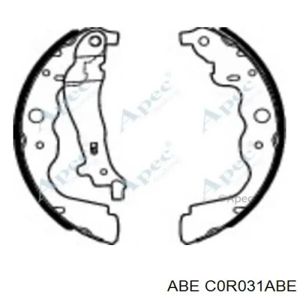 Задние барабанные колодки C0R031ABE ABE