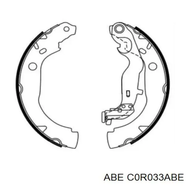 Колодки тормозные задние барабанные ABE C0R033ABE