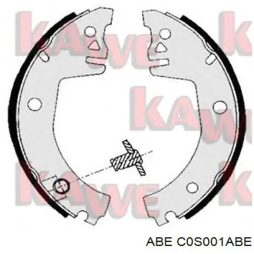 C0S001ABE ABE Барабанные тормозные колодки