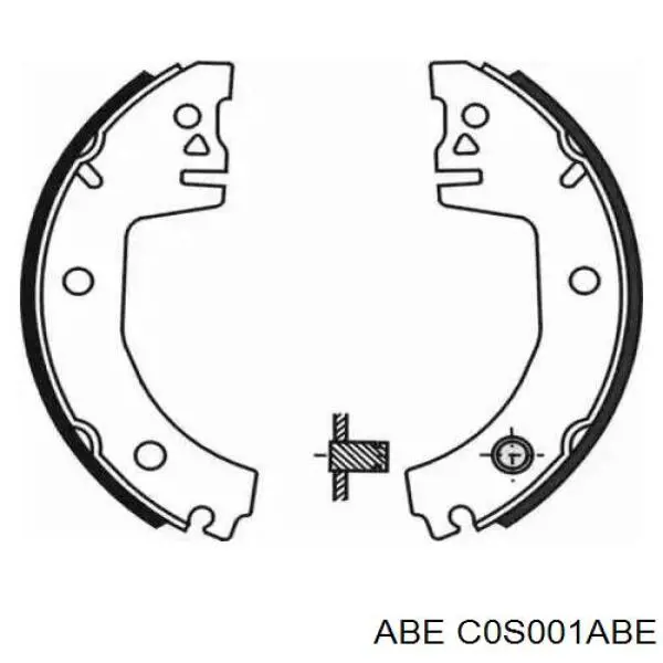 Задние барабанные колодки C0S001ABE ABE