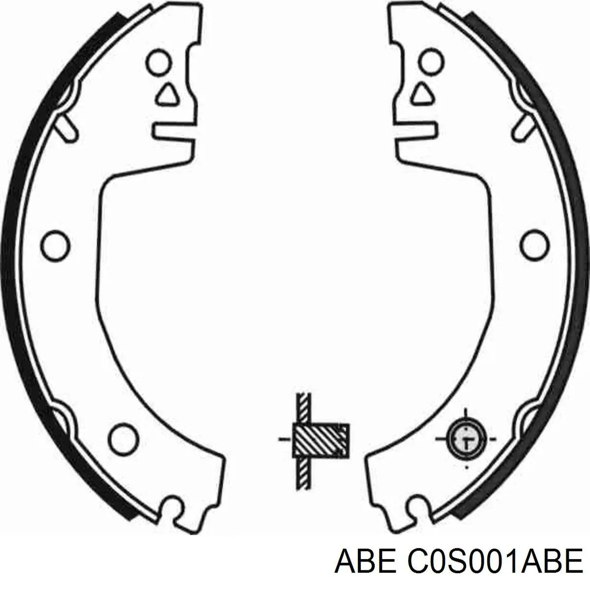 Zapatas de frenos de tambor traseras C0S001ABE ABE