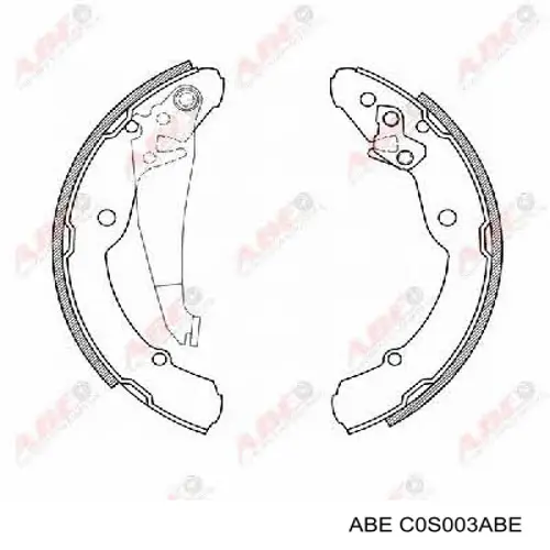 Задние барабанные колодки C0S003ABE ABE