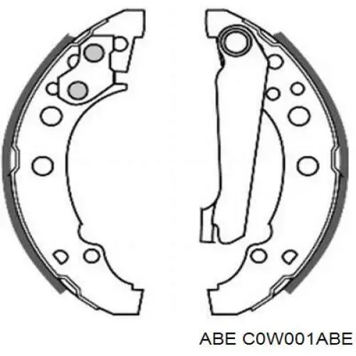 Колодки гальмові задні, барабанні C0W001ABE ABE