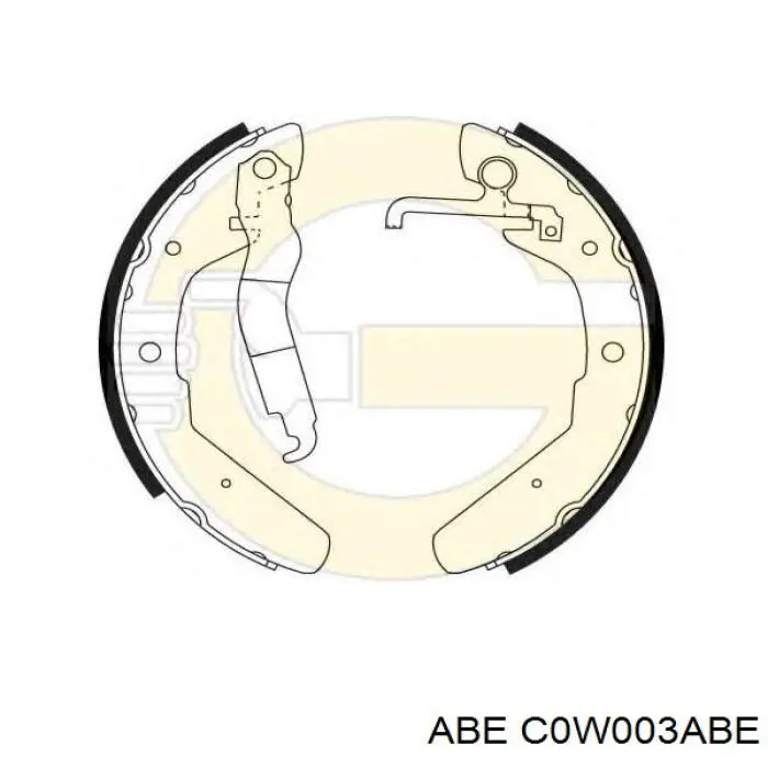 Купить C0W003ABE ABE Задние барабанные тормозные колодки