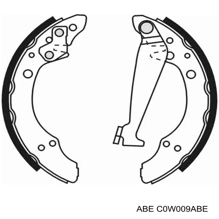 Задние барабанные колодки C0W009ABE ABE