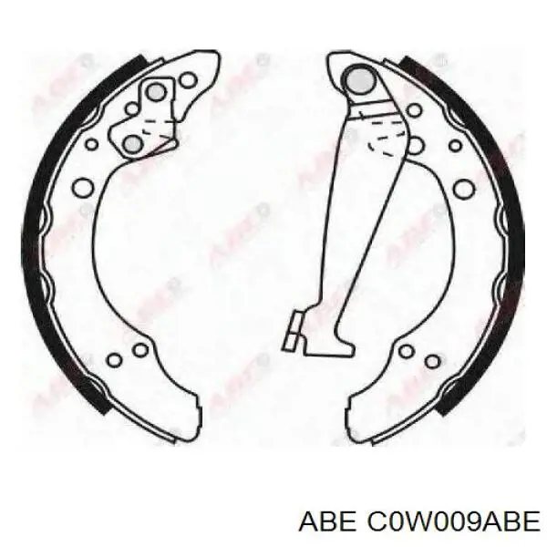 Купить C0W009ABE ABE Задние барабанные тормозные колодки