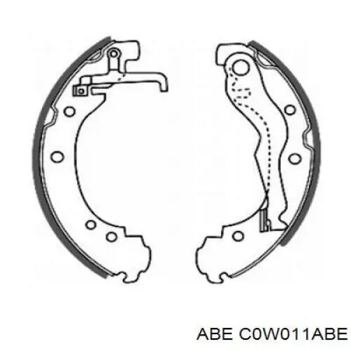 Задние барабанные колодки C0W011ABE ABE