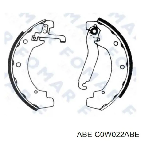 C0W022ABE ABE Барабанные тормозные колодки
