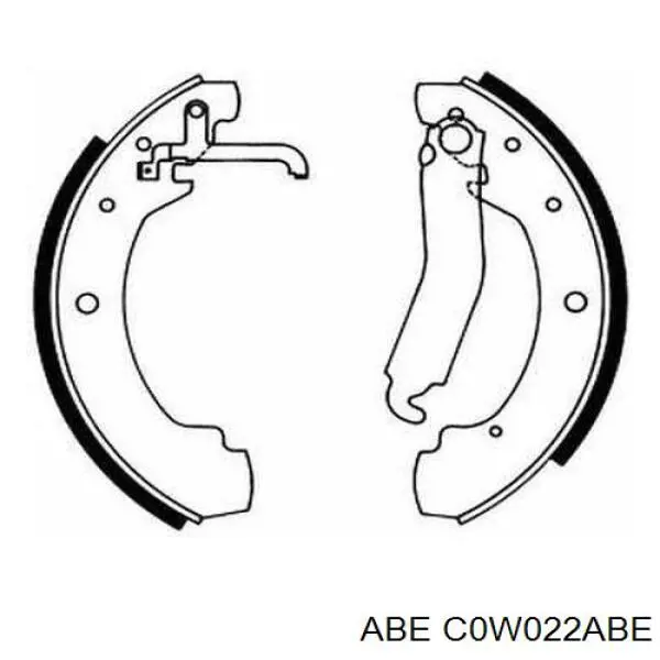 Задние барабанные колодки C0W022ABE ABE