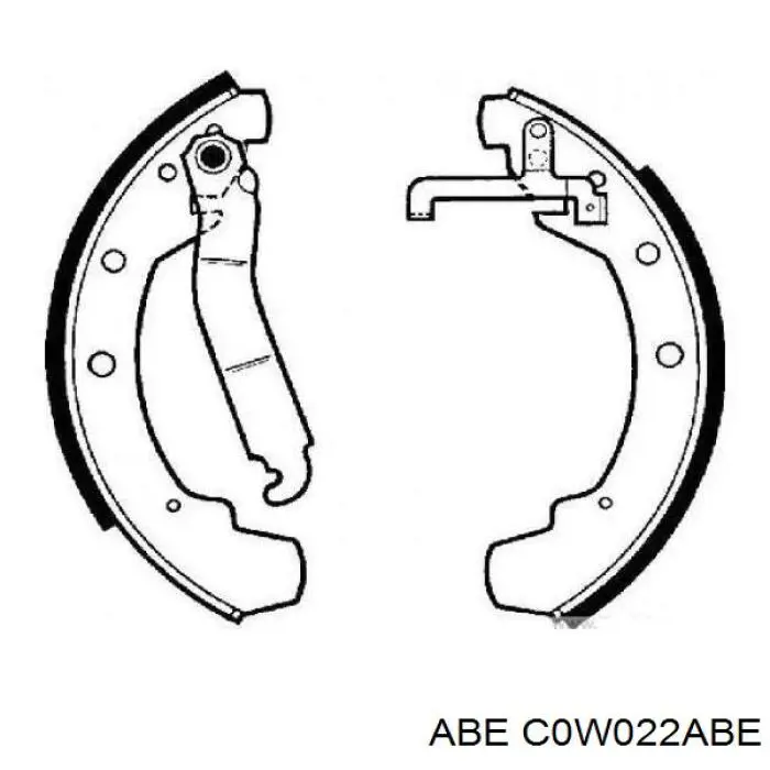 Задние барабанные колодки C0W022ABE ABE