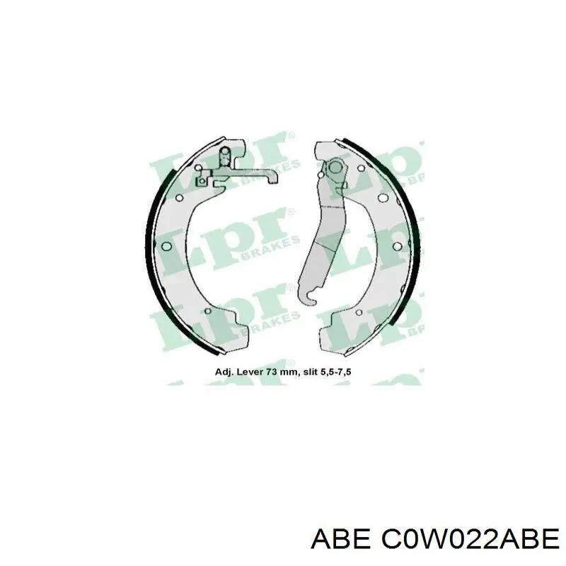 Купить C0W022ABE ABE Задние барабанные тормозные колодки