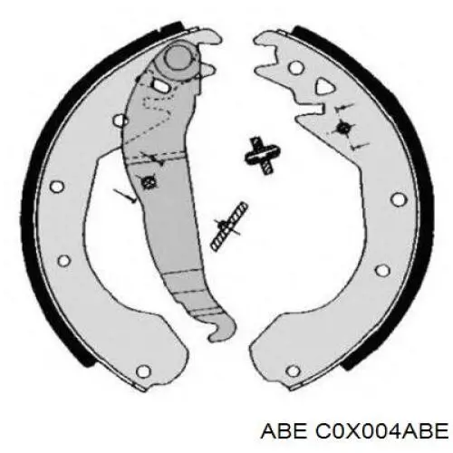 Тормоза рабочие задние ножные и тормозные барабаны ABE C0X004ABE цена, от 21.09 USD