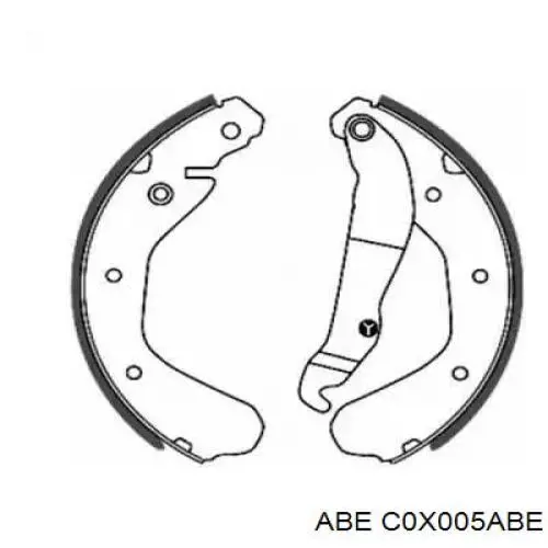 Задние барабанные колодки C0X005ABE ABE