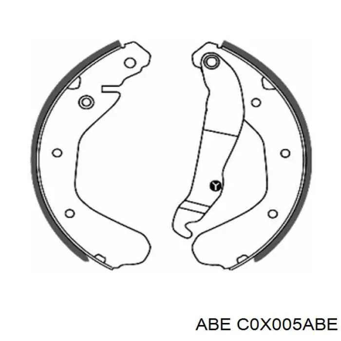 Zapatas de frenos de tambor traseras C0X005ABE ABE