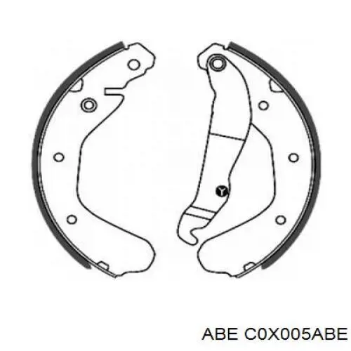 Задние барабанные колодки C0X005ABE ABE