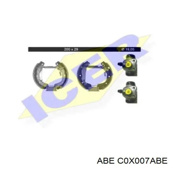 Барабанные колодки ABE C0X007ABE
