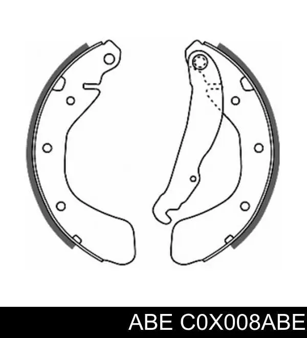 Задние барабанные колодки C0X008ABE ABE