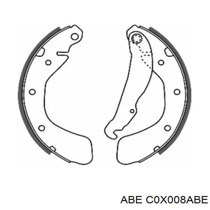 Колодки гальмові задні, барабанні C0X008ABE ABE