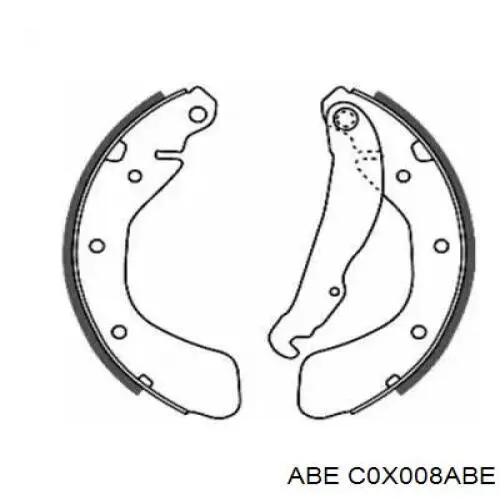 Барабанные колодки ABE C0X008ABE