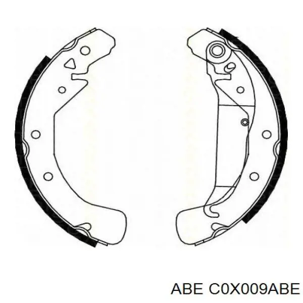 Купить C0X009ABE ABE Задние барабанные тормозные колодки