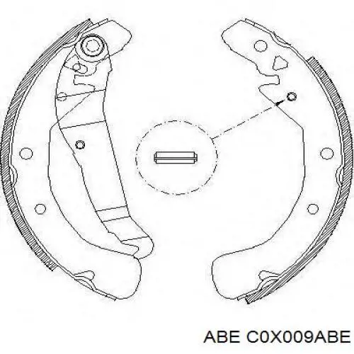 Задние барабанные колодки C0X009ABE ABE