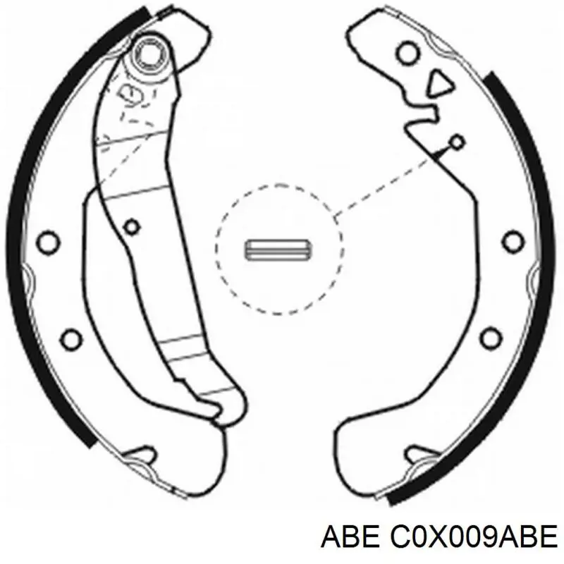 Колодки гальмові задні, барабанні C0X009ABE ABE