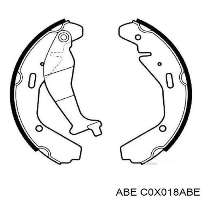 C0X018ABE ABE Барабанные тормозные колодки