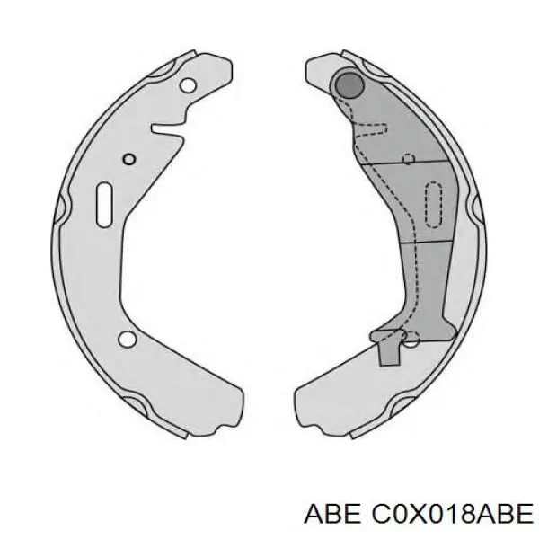 Тормоза рабочие задние ножные и тормозные барабаны ABE C0X018ABE цена, от 21.29 USD