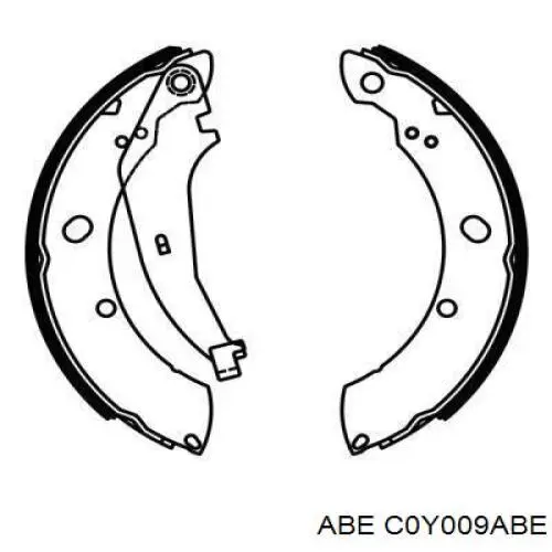 Колодки гальмові задні, барабанні C0Y009ABE ABE