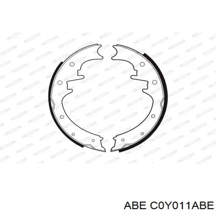 Колодки гальмові задні, барабанні C0Y011ABE ABE