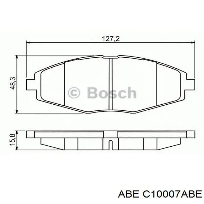 Колодки гальмівні передні, дискові C10007ABE ABE