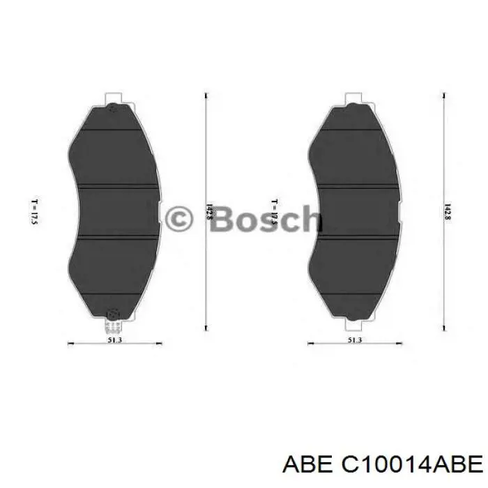 Купить C10014ABE ABE Колодки тормозные