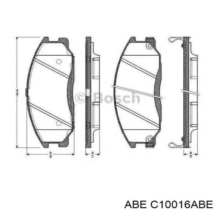 Купить C10016ABE ABE Колодки тормозные