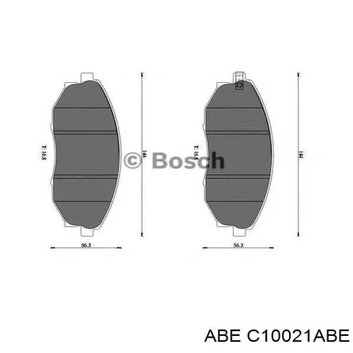 Колодки гальмівні передні, дискові C10021ABE ABE