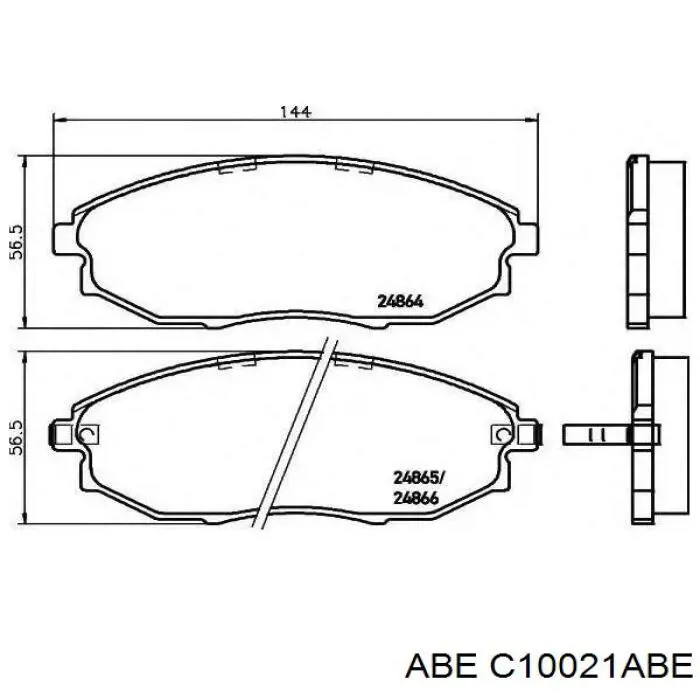Колодки гальмівні передні, дискові C10021ABE ABE