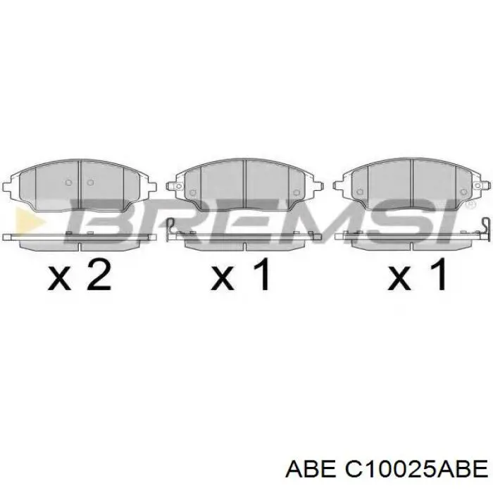 Колодки гальмівні передні, дискові C10025ABE ABE