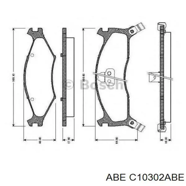 Тормозные колодки ABE C10302ABE