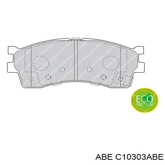 C10303ABE ABE колодки тормозные передние дисковые
