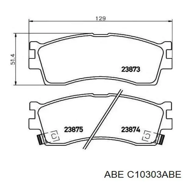 C10303ABE ABE Колодки передние