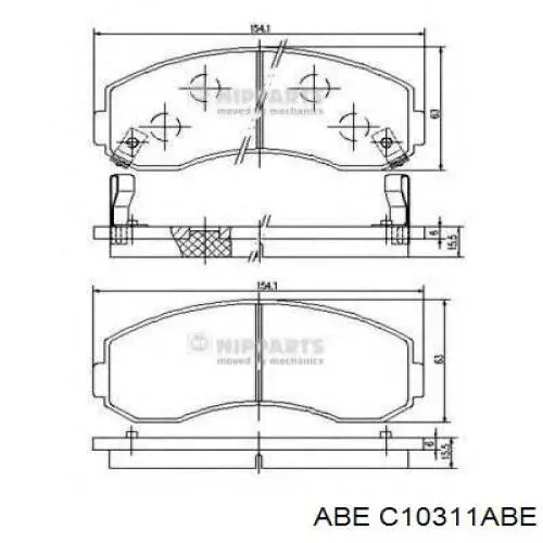 C10311ABE ABE Колодки передние