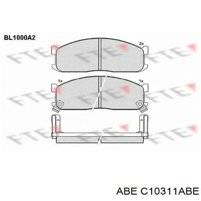 Колодки ABE C10311ABE цена, от 20.31 USD
