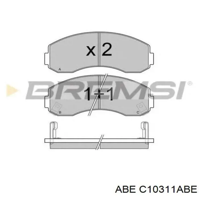 Купить C10311ABE ABE Колодки тормозные