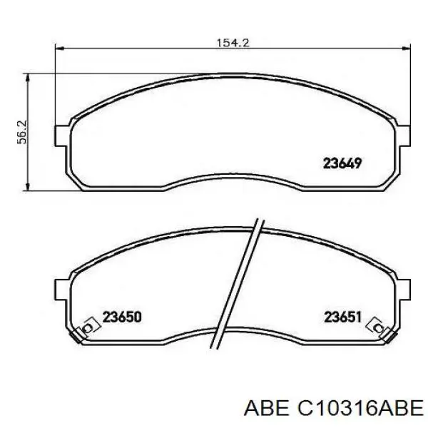 Передние тормозные колодки C10316ABE ABE