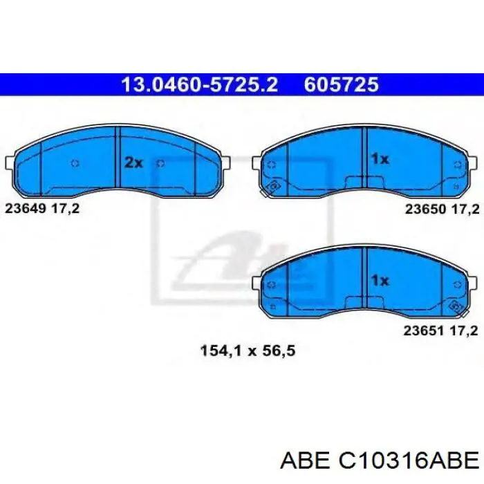 Купить C10316ABE ABE Колодки тормозные