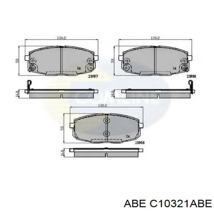 Колодки ABE C10321ABE цена, от 20.88 USD