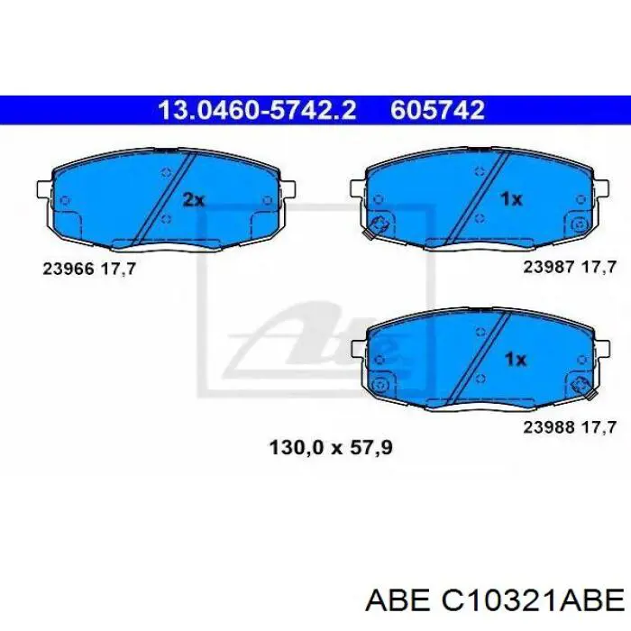 Купить C10321ABE ABE Колодки тормозные