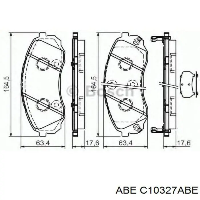 Передние тормозные колодки C10327ABE ABE
